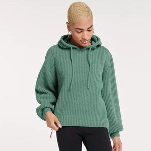 Women's FLX Side-Zip Chenille Cropped Hooded Sweater
